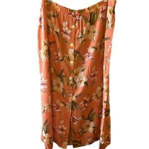 Vintage Floral Boho CottageCore Prairie Feminine Maxi Skirt